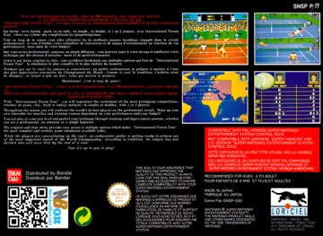 International Tennis Tour (Europe) box cover back